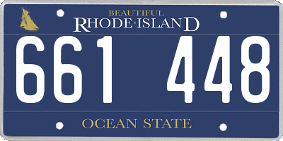 RI license plate 661448