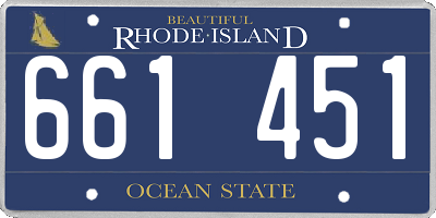 RI license plate 661451