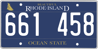 RI license plate 661458