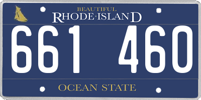 RI license plate 661460