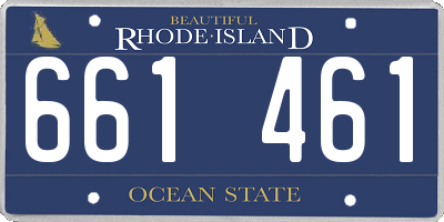 RI license plate 661461