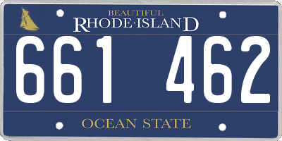 RI license plate 661462