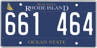 RI license plate 661464
