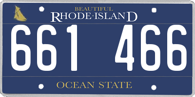 RI license plate 661466