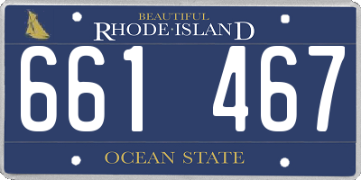 RI license plate 661467