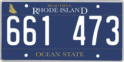 RI license plate 661473