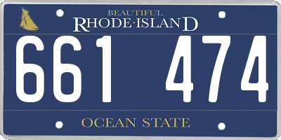 RI license plate 661474