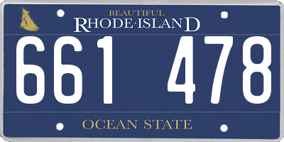 RI license plate 661478
