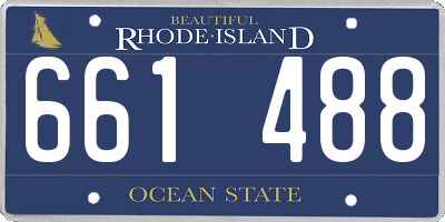 RI license plate 661488