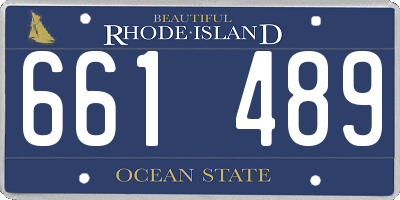 RI license plate 661489