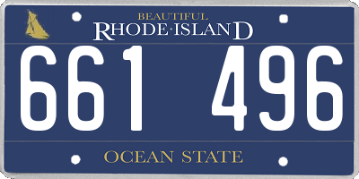 RI license plate 661496