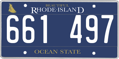 RI license plate 661497