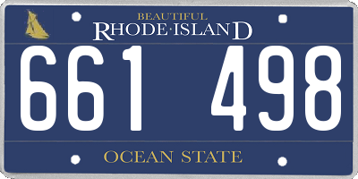 RI license plate 661498