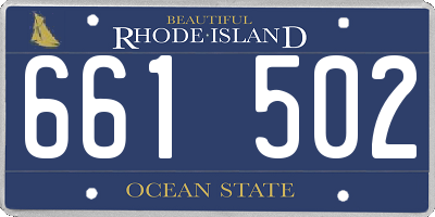 RI license plate 661502
