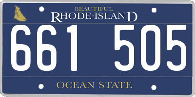 RI license plate 661505