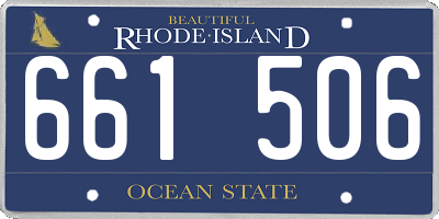 RI license plate 661506