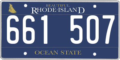 RI license plate 661507