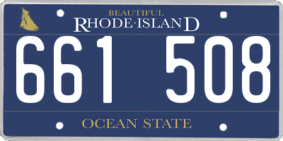 RI license plate 661508