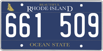 RI license plate 661509