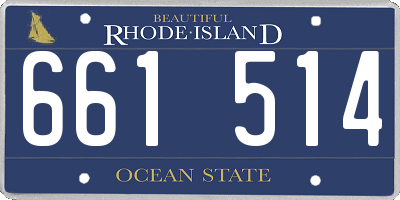 RI license plate 661514