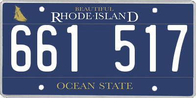 RI license plate 661517
