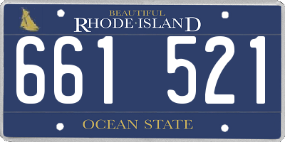 RI license plate 661521