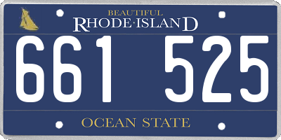 RI license plate 661525
