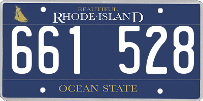 RI license plate 661528