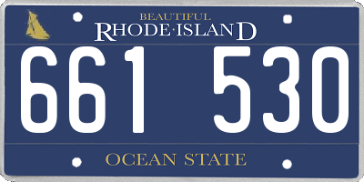 RI license plate 661530