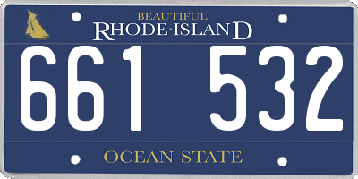 RI license plate 661532