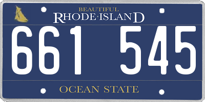 RI license plate 661545