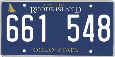 RI license plate 661548