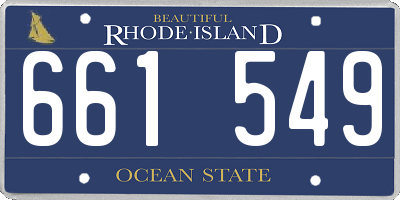 RI license plate 661549