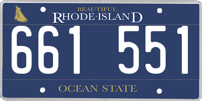 RI license plate 661551