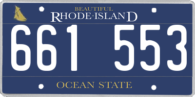 RI license plate 661553