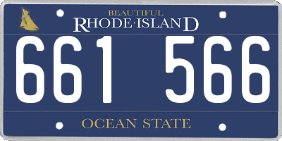 RI license plate 661566