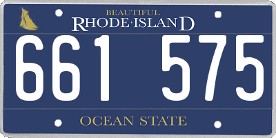 RI license plate 661575