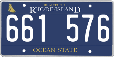 RI license plate 661576