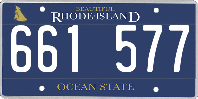 RI license plate 661577