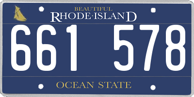RI license plate 661578