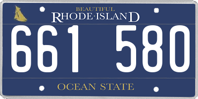 RI license plate 661580