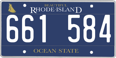 RI license plate 661584