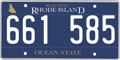 RI license plate 661585