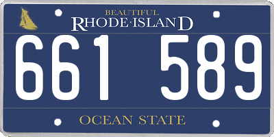 RI license plate 661589
