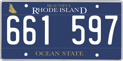 RI license plate 661597