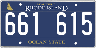 RI license plate 661615