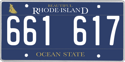 RI license plate 661617