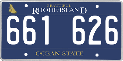RI license plate 661626