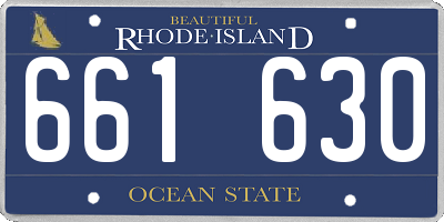 RI license plate 661630