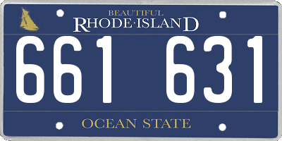 RI license plate 661631